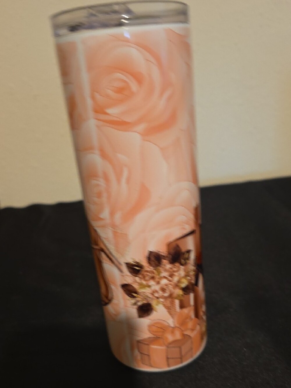 Fashion Leopard Print Tall Tumbler - Blush & Gold Set - Picture 10 of 12
